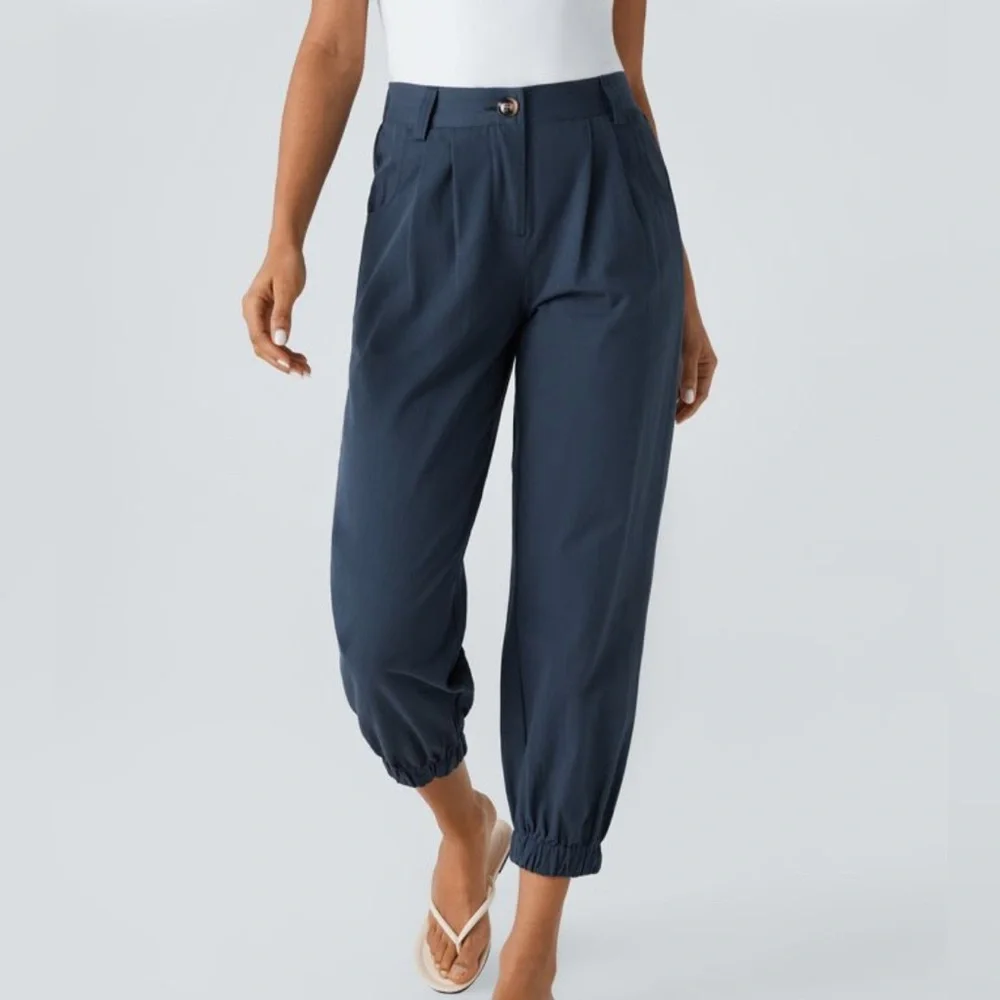 HALARA Blue Jogger-Style Track Pants - Picture 1 of 2